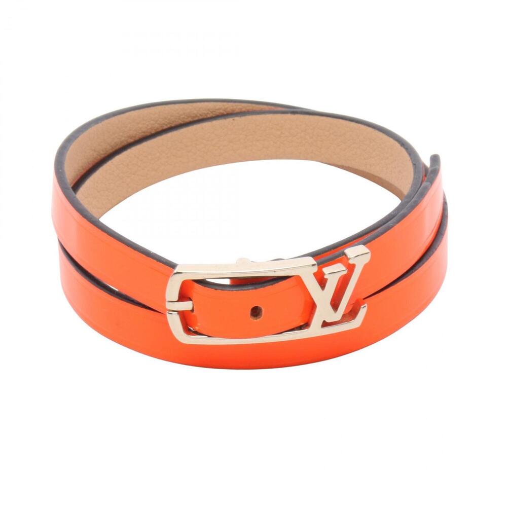 LOUIS VUITTON Orange Leather Charm Bracelet